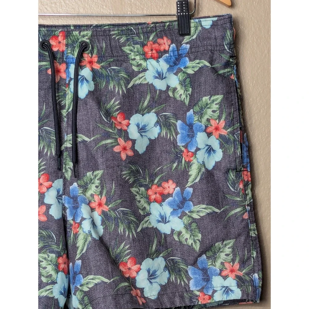 Hollister Swim Trunks Men Size M Multi Floral Tropical Board Shorts‎ Beachwear